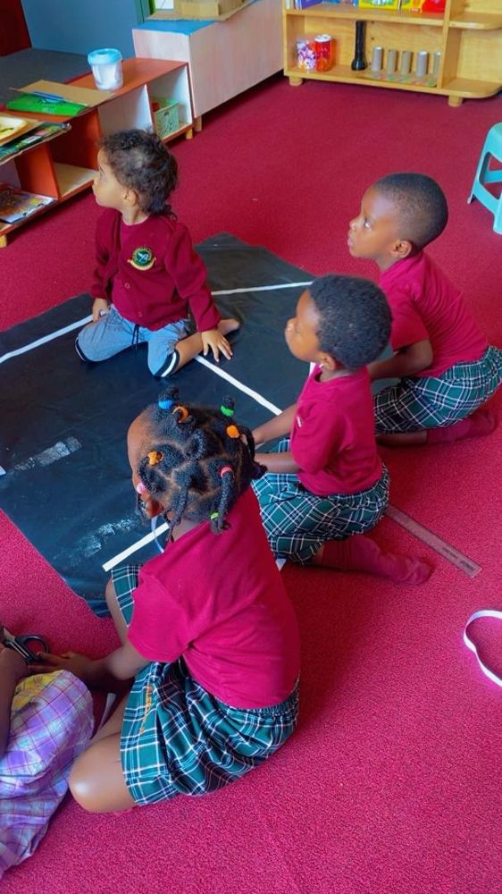 Children gathered for circle time